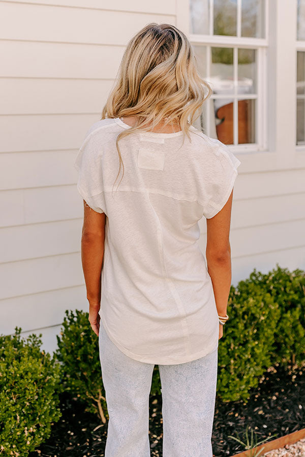 Premium Linen-Blend Shift Top - Ultimate Summer Essential in Ivory