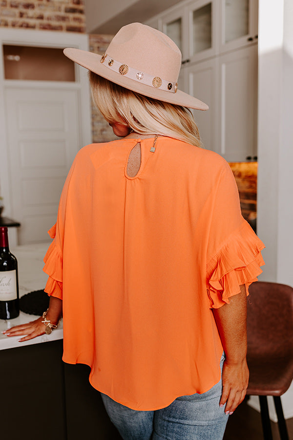 Premium Margarita Shift Top - Ultimate Style in Orange Curves