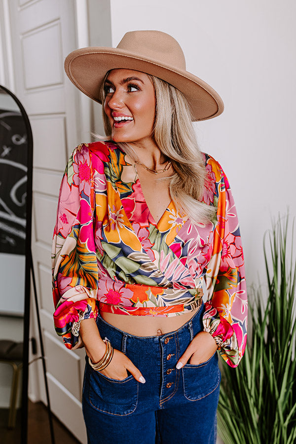 Premium Dahlia Dreaming Wrap Top - Ultimate Style Upgrade