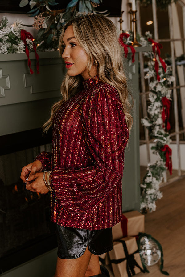 Ultimate Midnight Mantra Sequin Top