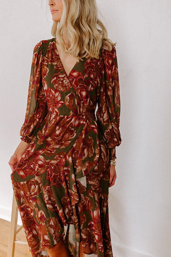 Premium Napa Valley Floral Maxi Dress - Ultimate Elegance