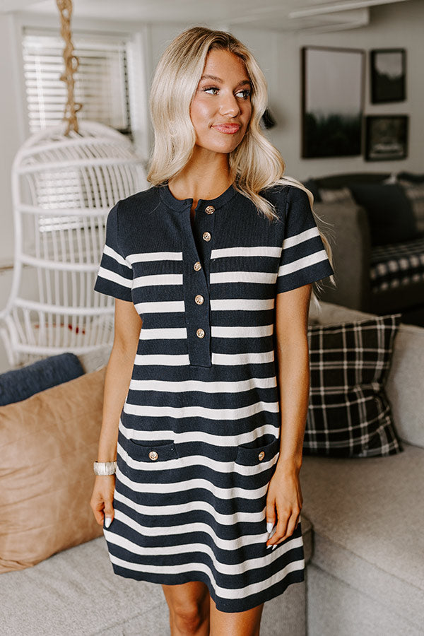 Premium Striped Prosecco Mini Dress