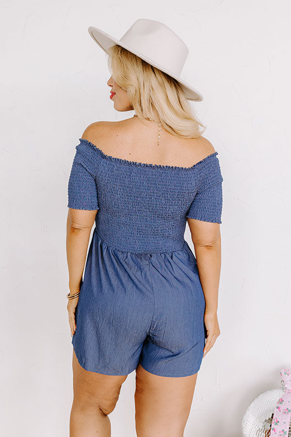 Ultimate Veranda Moment Smocked Romper Curves - Plus Size