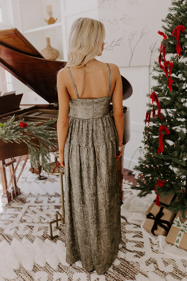 Ultimate Glam Midnight In Paris Metallic Maxi Dress