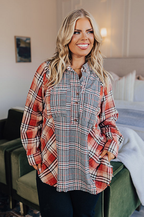 Premium Fall Sunset Flannel Tunic - Ultimate Comfort & Style