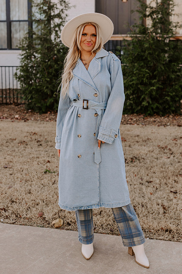 Premium London Lookout Denim Trench Coat - Ultimate Urban Style