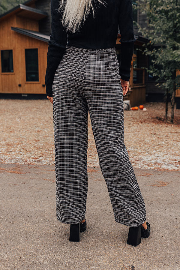 Premium High Waist Tweed Trousers - Ultimate Chic Style