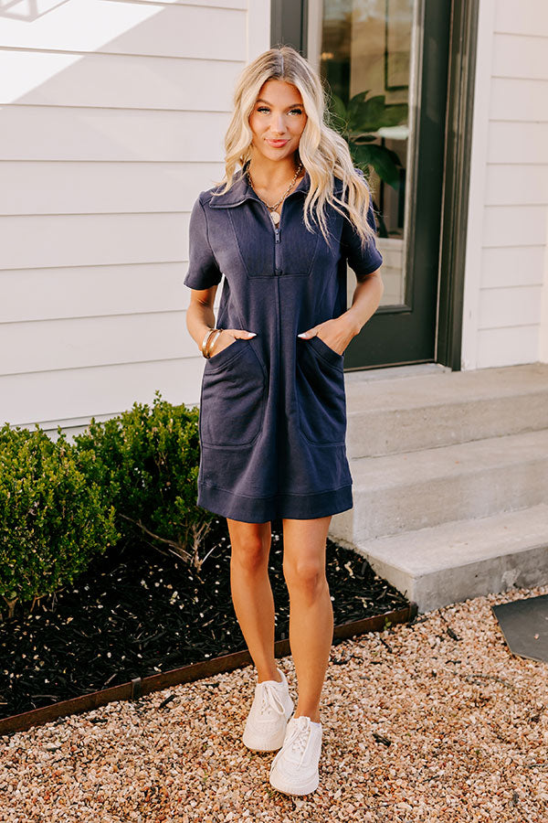 Chic Navy Mini Dress for Casual Outings