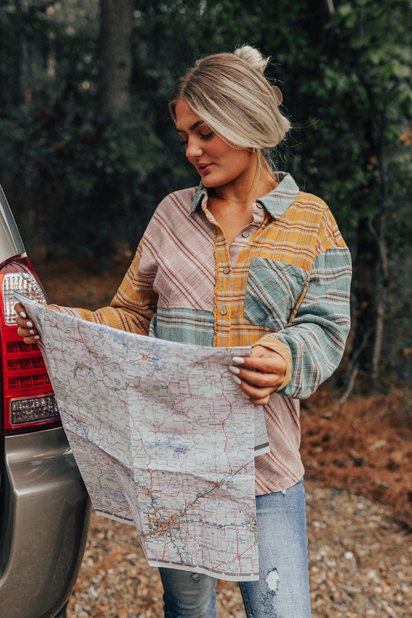 Premium Mountain Overlook Colorblock Flannel Shirt