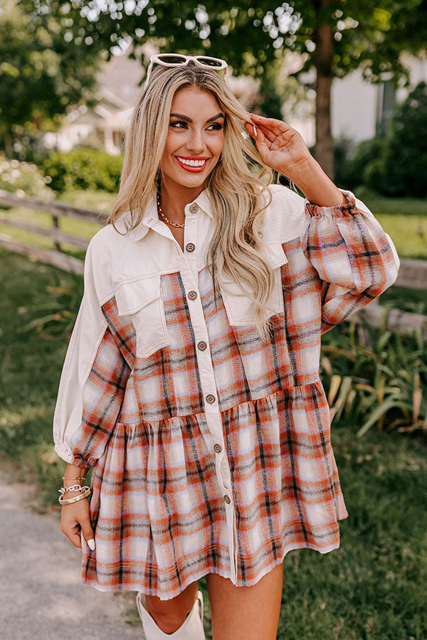 Ultimate Fall Harvest Plaid Mini Dress | Premium Style & Comfort