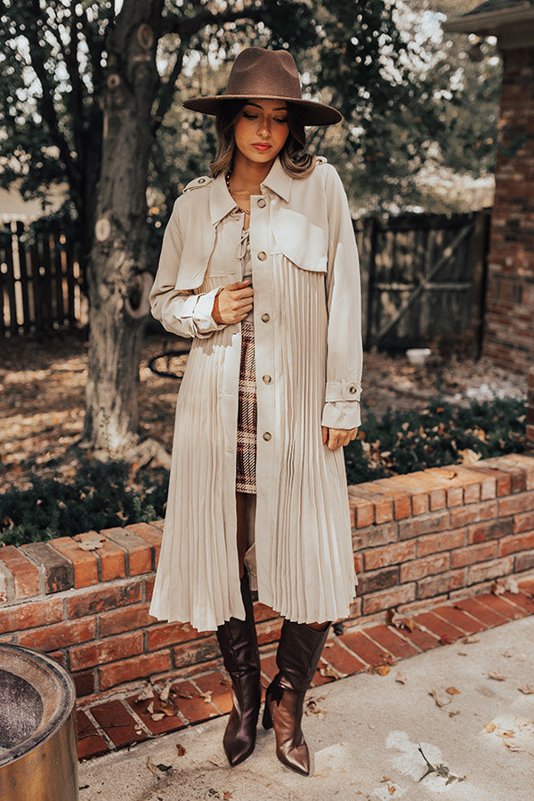 Ultimate Cool Morning Pleated Trench Coat