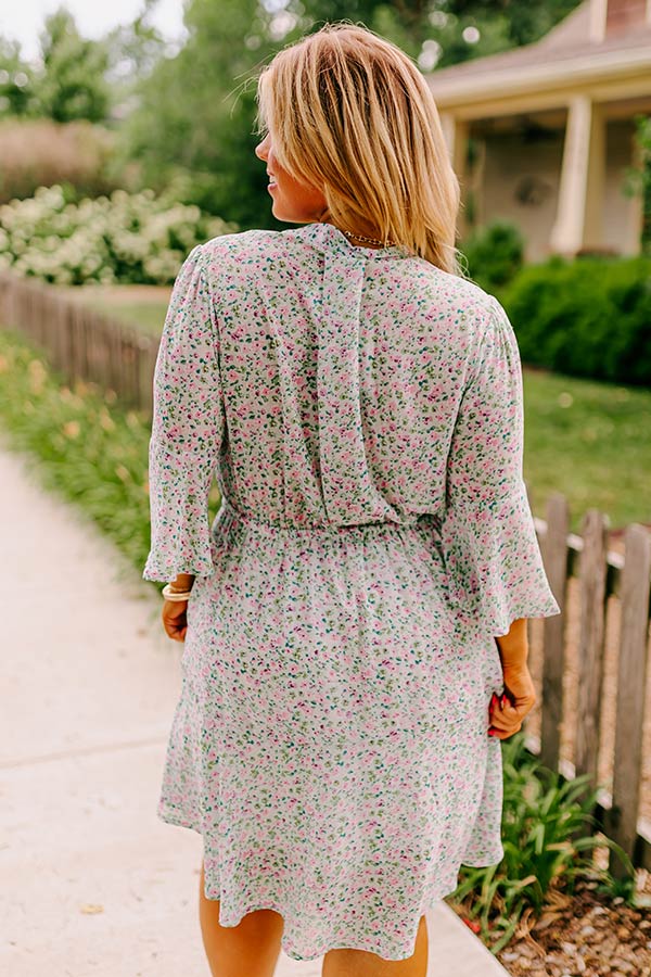 Premium Mint Curves Floral Dress – Ultimate Style & Comfort