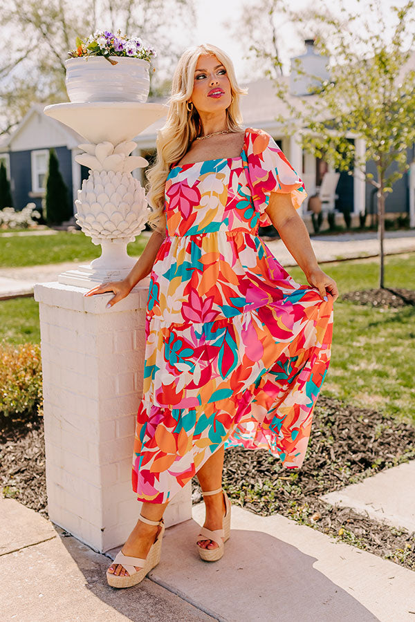 Ultimate Tropical Getaway Floral Maxi Dress for Curves