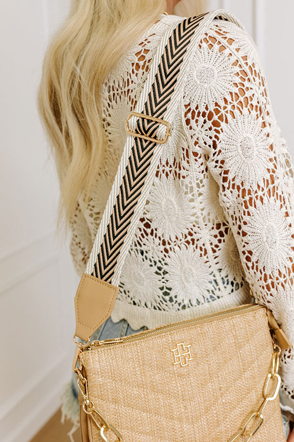 Premium Natural Raffia Woven Crossbody Bag