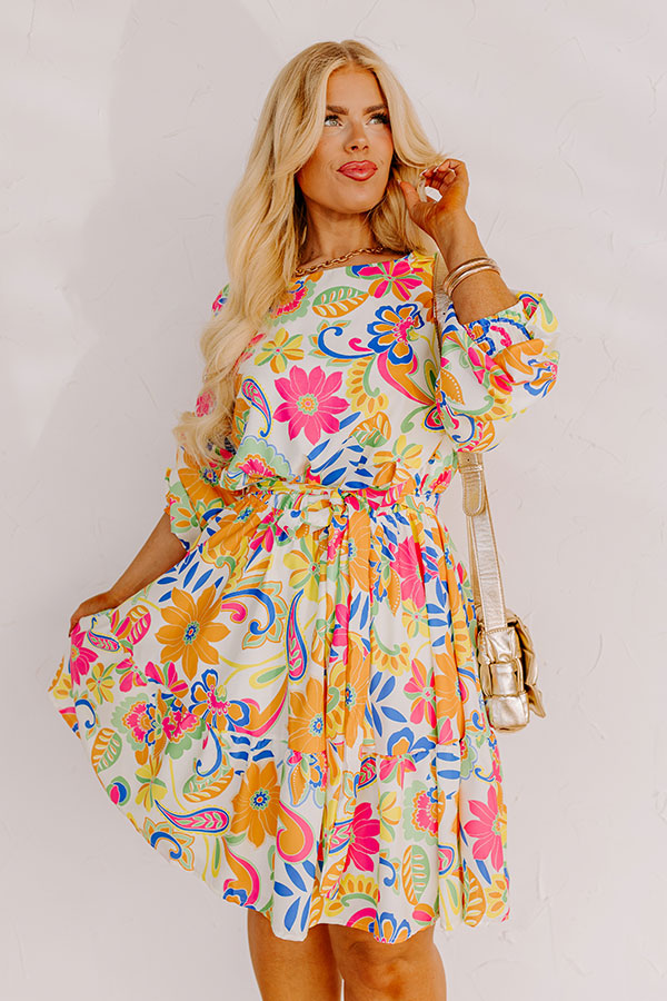 Premium Floral Midi Dress - Ultimate Style for Curves