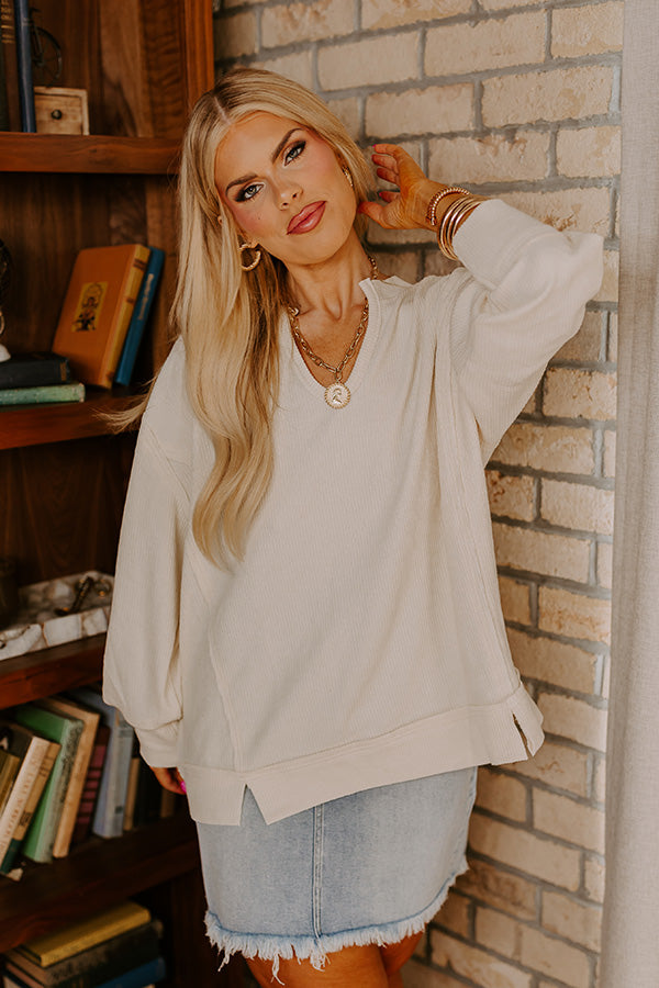 Premium Cream Curves Shift Top - Ultimate Casual Style