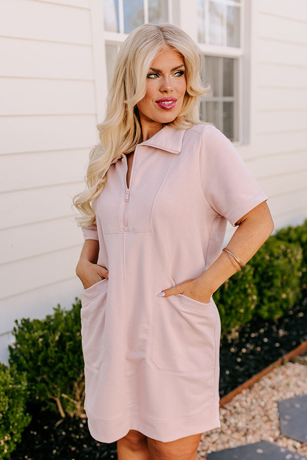 Premium Blush Curves Casual Mini Dress - Ultimate Chic Style