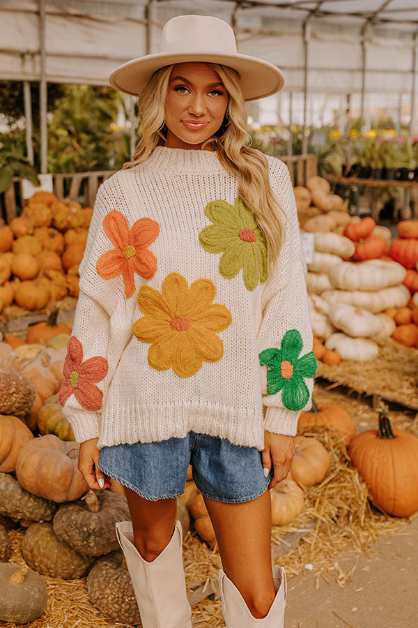 Premium Floral Fields Knit Sweater - Ultimate Comfort & Style