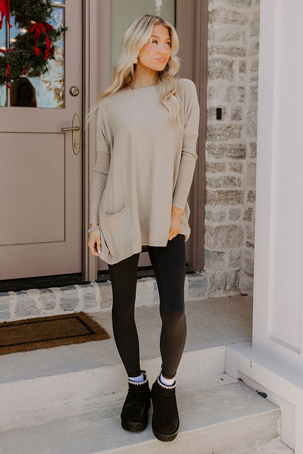 Premium Taupe Cozy Sweater - Ultimate Comfort & Style