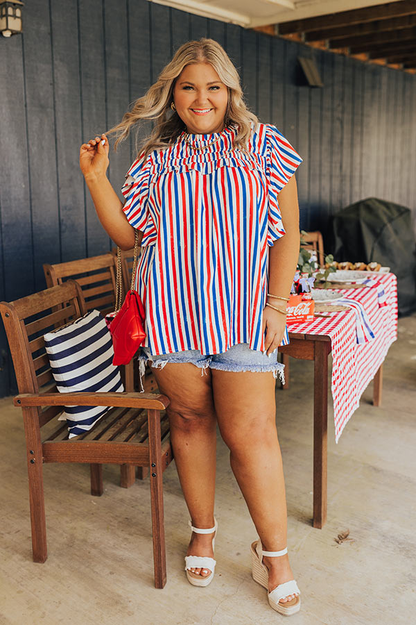 Premium Summer Shift Top - Smiles & Stripes Collection