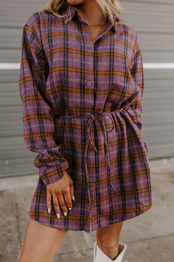 Premium Purple Plaid Romper - Timeless & Trendy