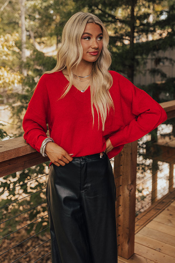 Ultimate Cozy Coy Smile Knit Sweater Top