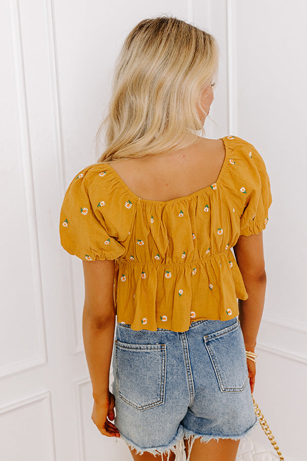 Premium Mango Punch Embroidered Top - Ultimate Summer Style