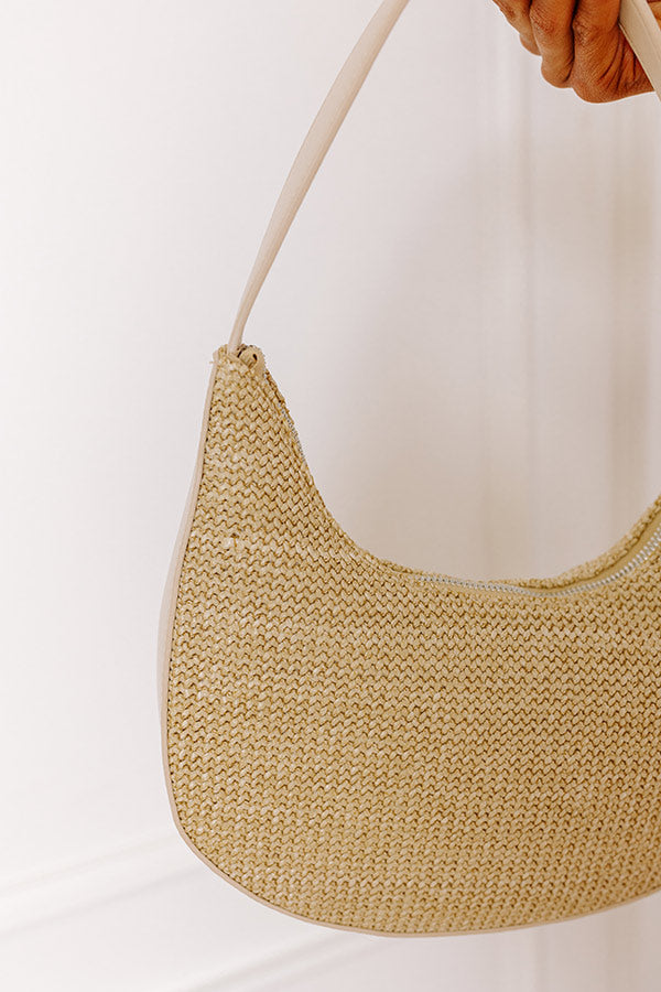Premium Luna Spring Woven Purse - Natural Elegance