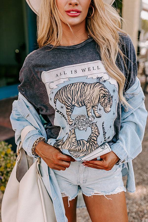 Ultimate Oversized Vintage Wash Graphic Tee - All Is Well