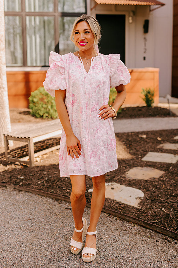 Ultimate Floral Eyelet Shift Dress - Bloom with Style