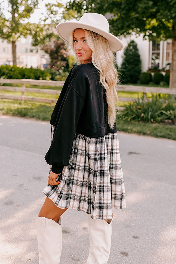 Premium Autumn Plaid Mini Dress - Ultimate Fall Fashion