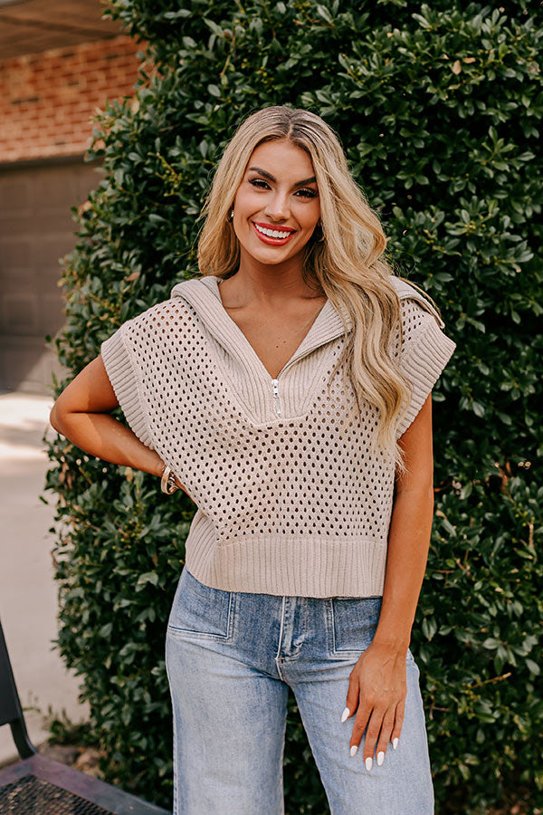 Premium Cozy Lifestyle Knit Top in Oatmeal - Ultimate Comfort & Style