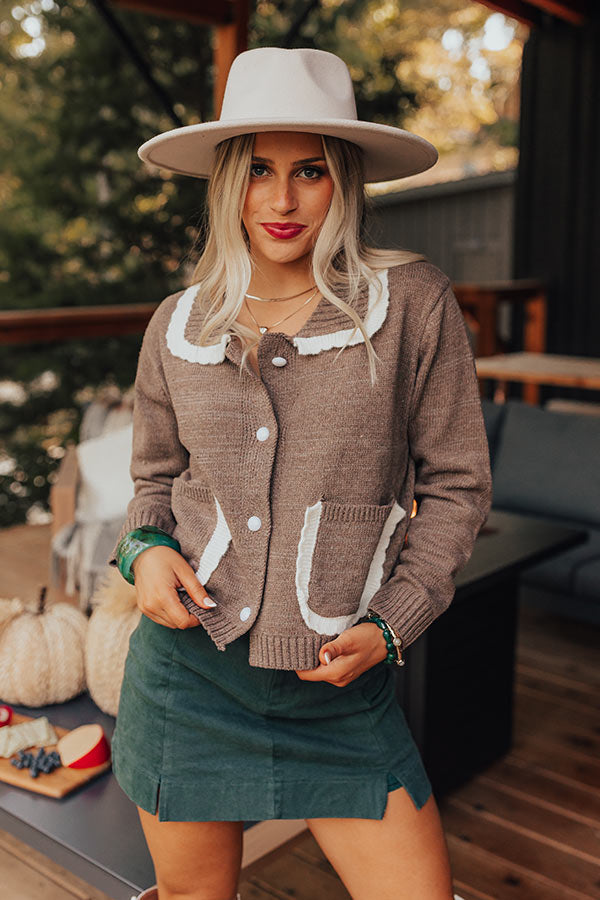 Premium Small Town Cutie Knit Cardigan in Mocha - Ultimate Cozy Style