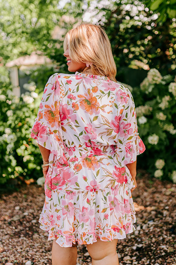 Ultimate Ivory Curves Floral Chiffon Dress
