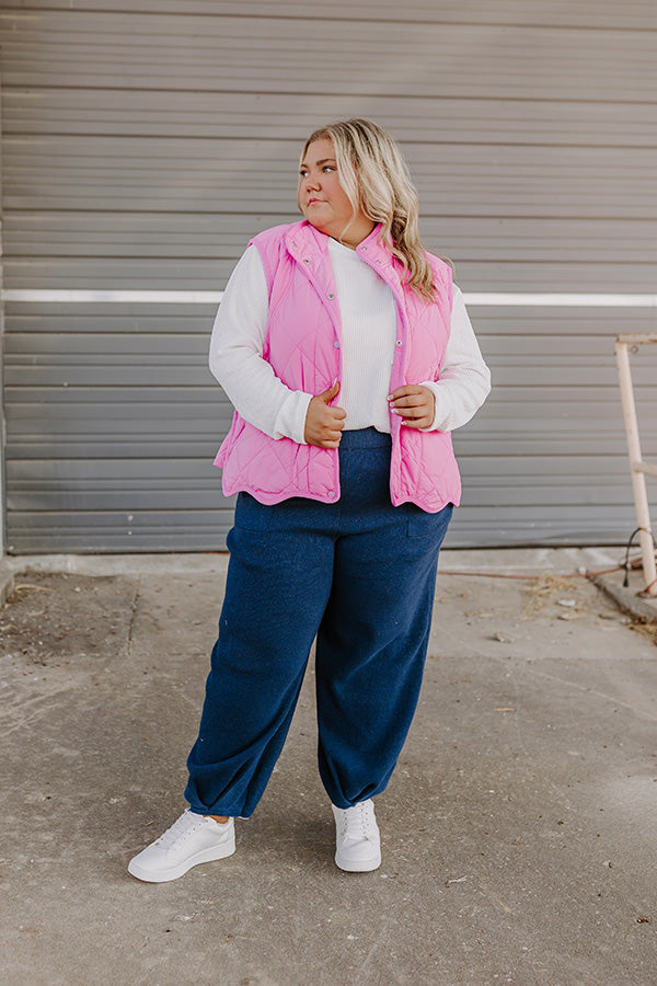 Premium Aspen Quilted Vest with Scalloped Hem