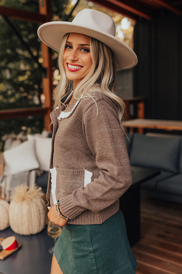 Premium Small Town Cutie Knit Cardigan in Mocha - Ultimate Cozy Style