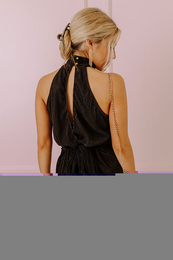 Ultimate Pleats To Meet You Romper - Premium Black