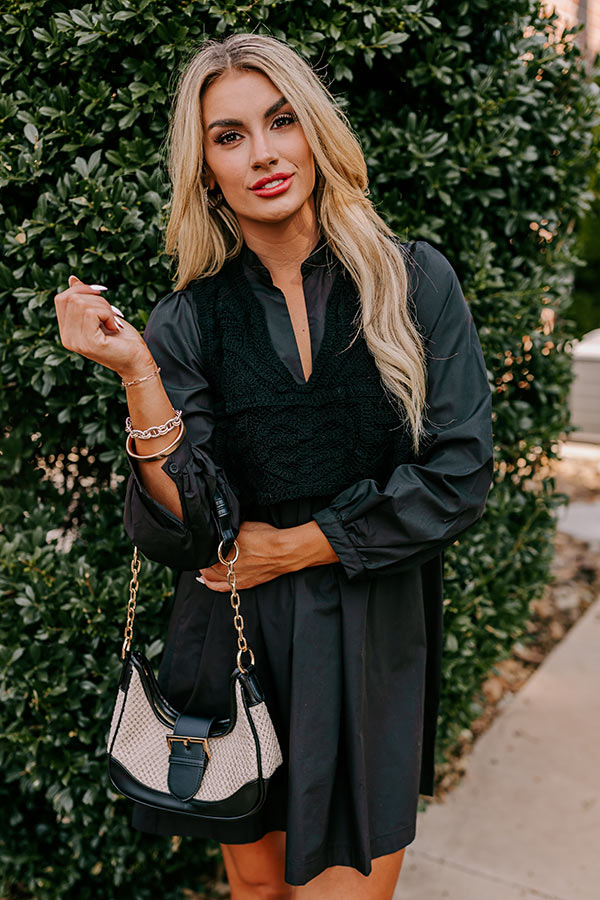 Ultimate Boho Belle Two Piece Mini Dress - Black