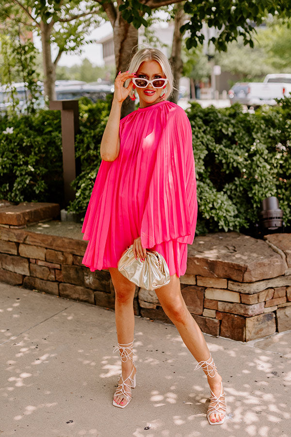 Ultimate Hot Pink Runway Revelry Shift Dress