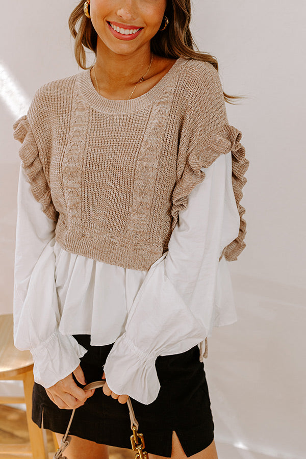 Premium Cottage Charm Knit Top - Effortless Style Upgrade