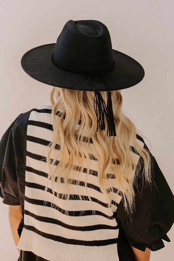 Premium Black Felt Fedora - Chasing Sunsets Collection