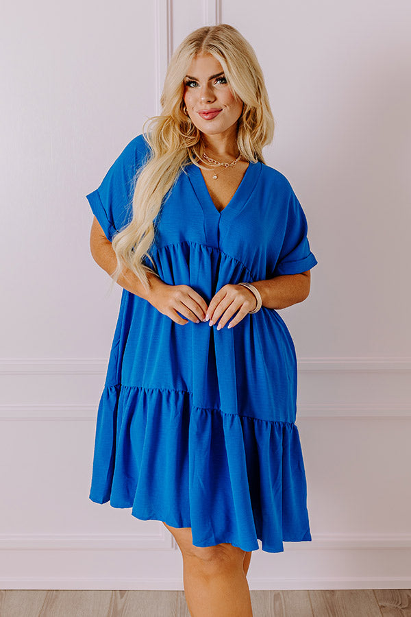 Premium Royal Blue Cruise Shift Dress – Ultimate Comfort & Style