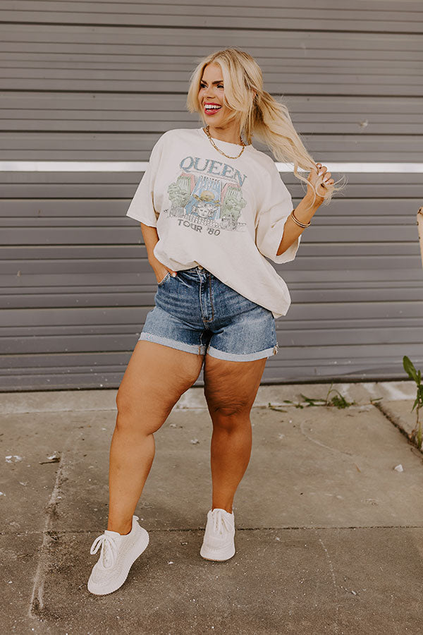 Ultimate Risen Hadley High Waist Denim Shorts - Curve-Hugging Fit