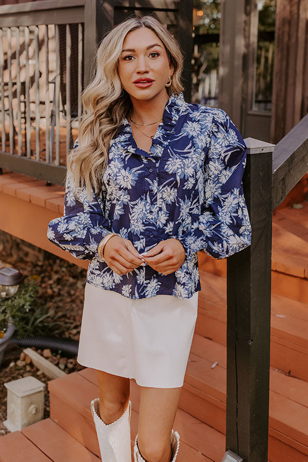 Premium Kind Glance Floral Button-Up Shirt