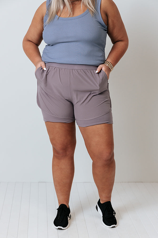 Ultimate Lightweight Jog Shorts - Heirloom Lilac for Curves