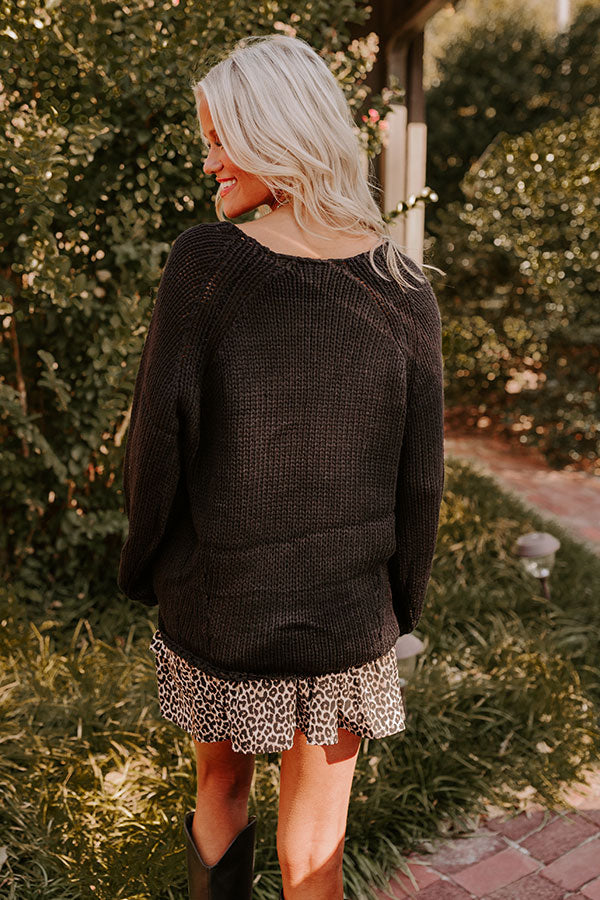 Premium Cozy A La Mode Knit Sweater - Ultimate Comfort in Black