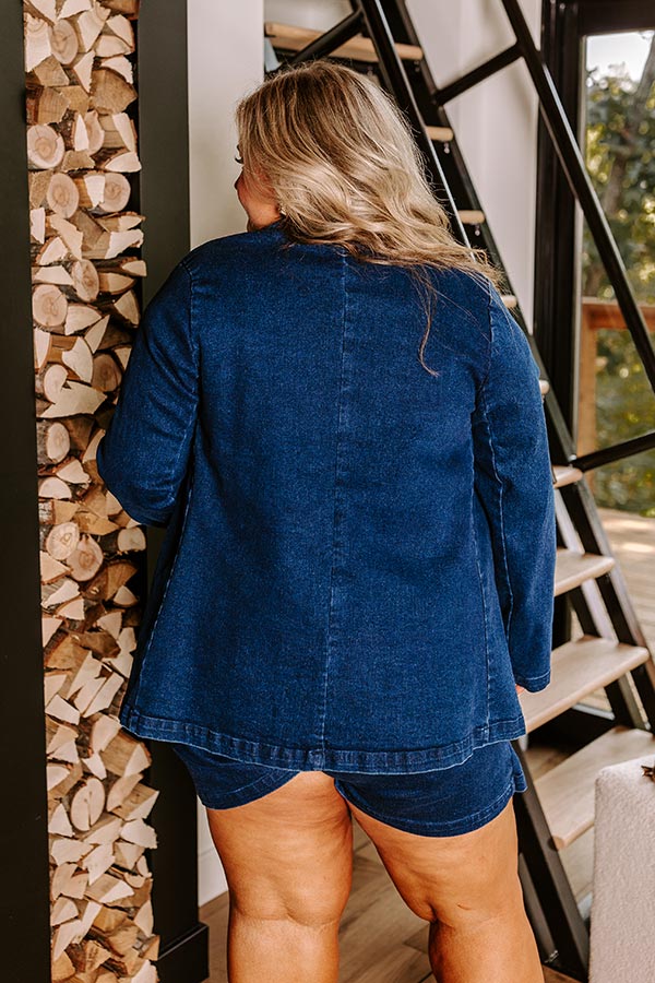 The Ultimate Yani Curvy Fit Denim Blazer