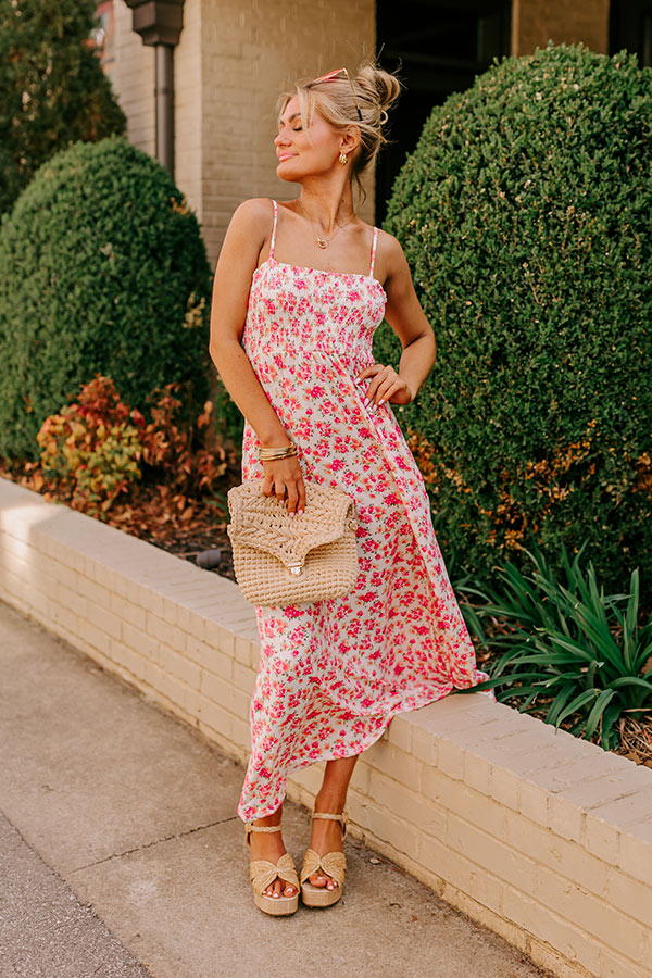 Premium Ivory Floral Maxi Dress for Summer Bliss