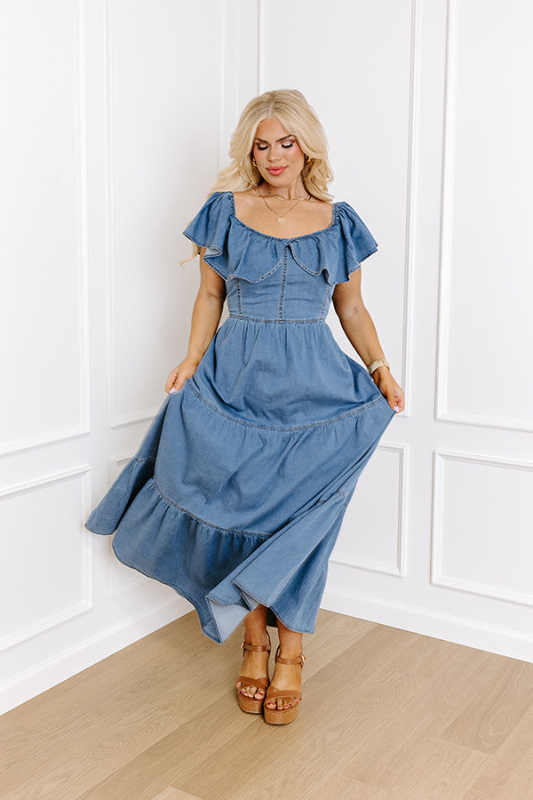 Ultimate Denim Maxi Dress - Subtle Smile Collection