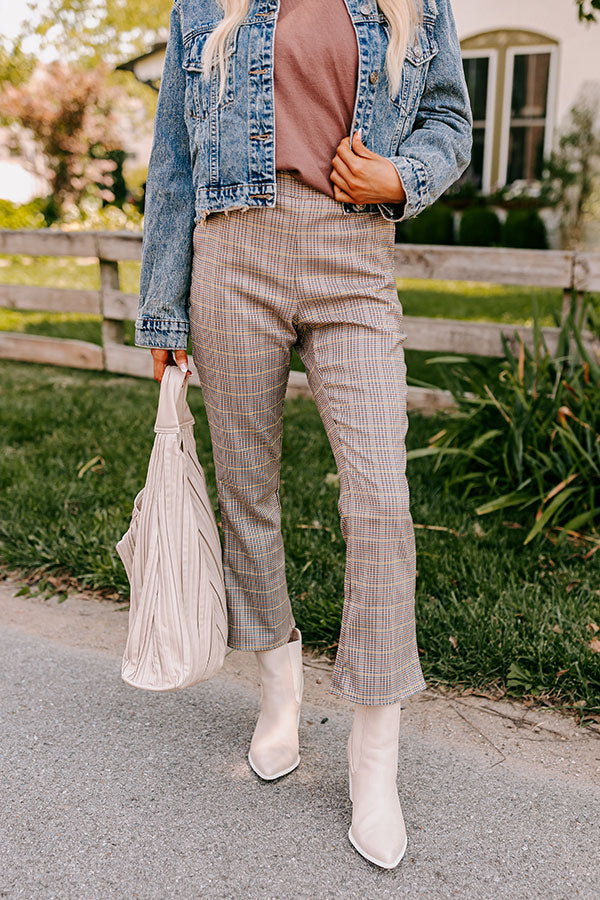 Premium High Waist Plaid Pants - Ultimate Fall Style